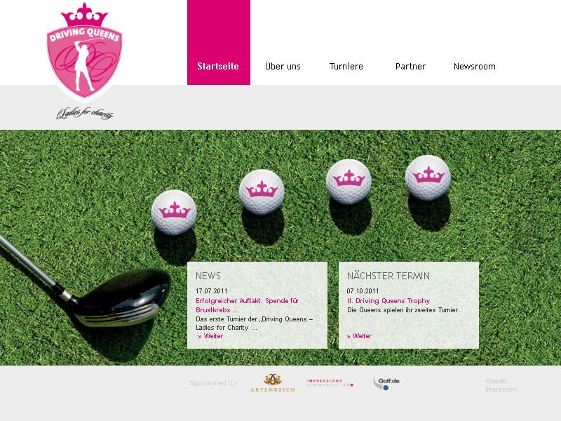 Golfen für den guten Zweck: Driving Queens ©Screenshot driving-queens.de
